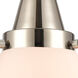Franklin Restoration Small Cone 1 Light 6 inch Polished Nickel Flush Mount Ceiling Light in Matte White Glass