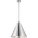 Ballston Cone LED 16 inch Polished Chrome Pendant Ceiling Light