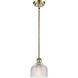 Ballston Dayton LED 6 inch Antique Brass Pendant Ceiling Light in Clear Glass, Ballston
