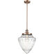 Franklin Restoration Bullet 1 Light 12 inch Antique Copper Mini Pendant Ceiling Light in Incandescent, Seedy