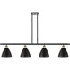 Ballston Dome LED 48 inch Black Antique Brass Island Light Ceiling Light