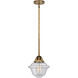 Nouveau 2 Oxford 1 Light 7.5 inch Brushed Brass Mini Pendant Ceiling Light in Incandescent, Seedy