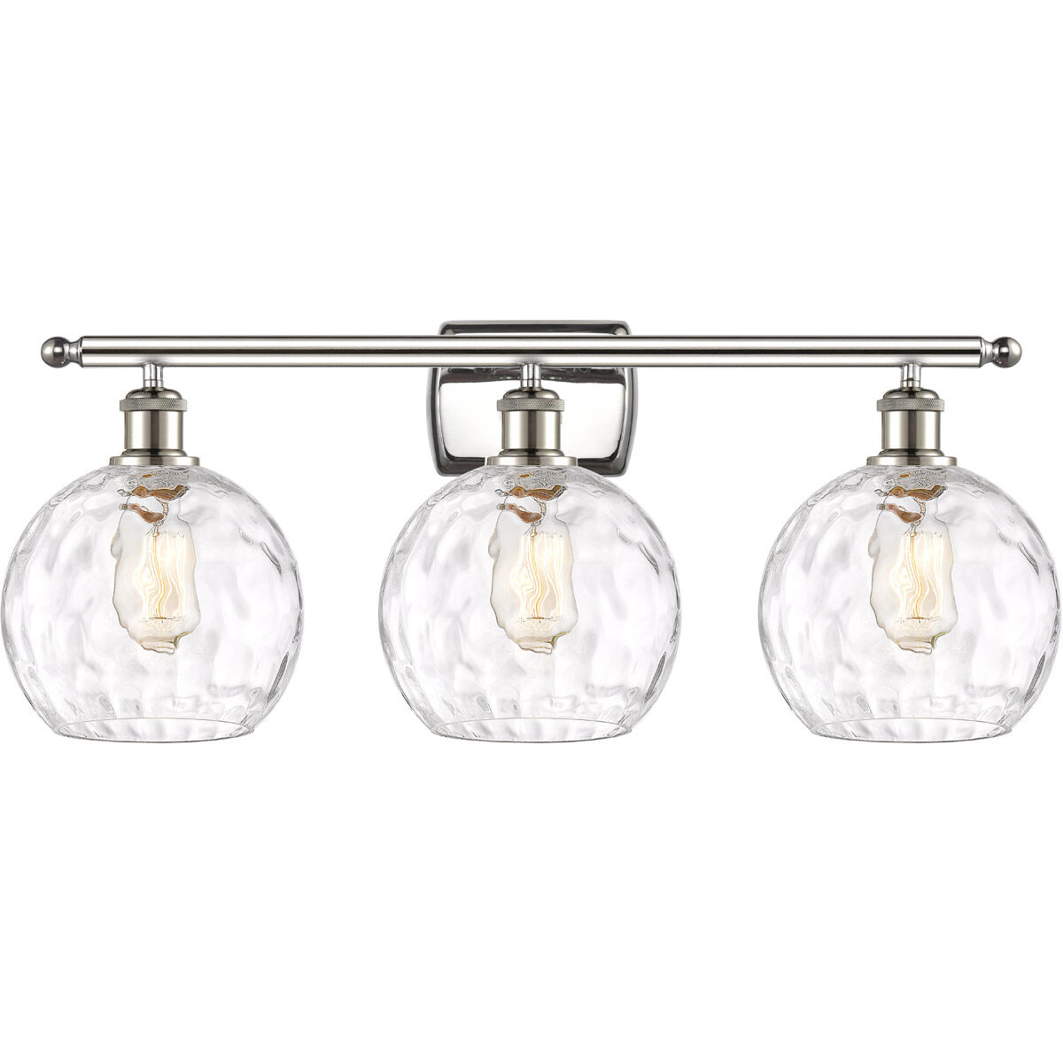 Ballston Athens Water Glass 3 Light 26 inch Polished Nickel Bath Vanity Light Wall Light