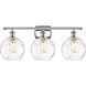Ballston Athens Water Glass 3 Light 26 inch Polished Nickel Bath Vanity Light Wall Light