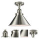 Franklin Restoration Briarcliff 1 Light 10 inch Polished Nickel Semi-Flush Mount Ceiling Light, Franklin Restoration