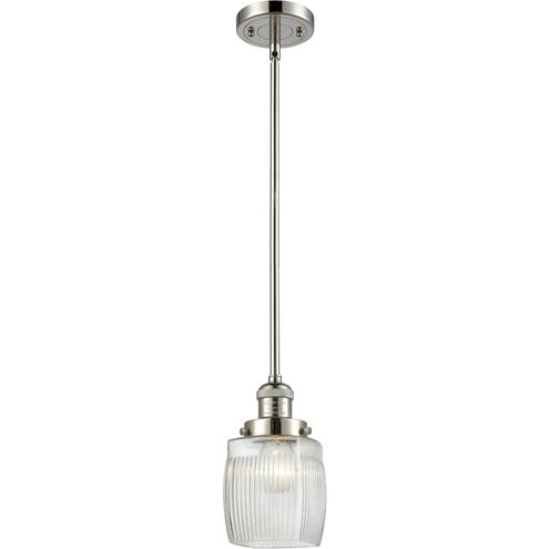 Franklin Restoration Colton LED 6 inch Polished Nickel Mini Pendant Ceiling Light, Franklin Restoration