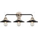 Nouveau 2 Railroad LED 26 inch Polished Chrome Bath Vanity Light Wall Light in Matte Black