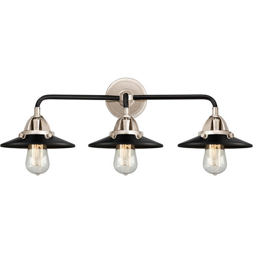 Nouveau 2 Railroad LED 26 inch Polished Chrome Bath Vanity Light Wall Light in Matte Black