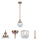 Ballston Beacon 1 Light 6 inch Antique Copper Pendant Ceiling Light in Seedy Glass