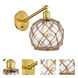 Ballston Farmhouse Rope 1 Light 8 inch Satin Gold Sconce Wall Light