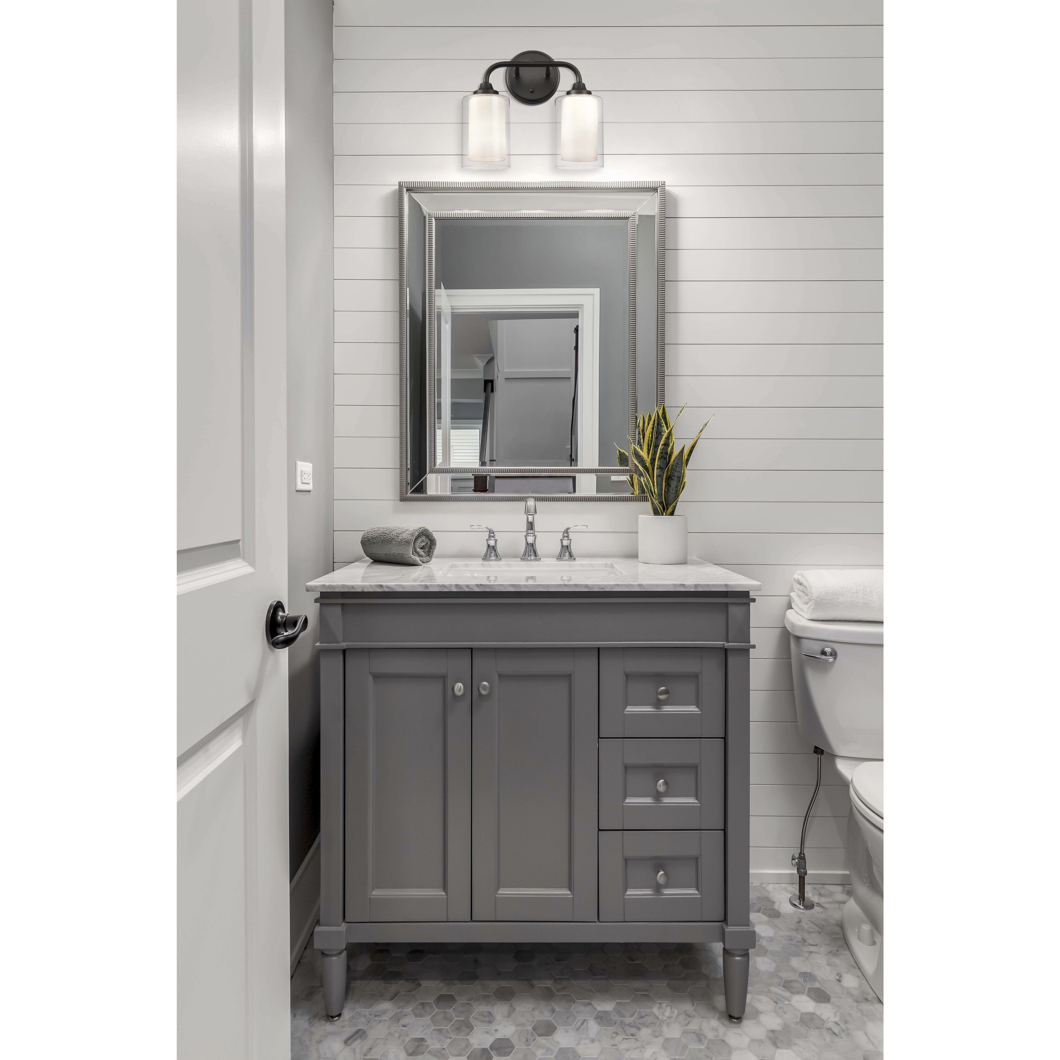 Auralume Fairbank LED 12 inch Matte Black Bath Vanity Light Wall Light