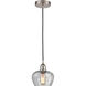 Edison Fenton LED 7 inch Brushed Satin Nickel Mini Pendant Ceiling Light