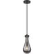 Downtown Urban Owego 1 Light 5.13 inch Matte Black Pendant Ceiling Light in Plated Smoke
