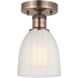 Brookfield 1 Light 5.75 inch Antique Copper Semi-Flush Mount Ceiling Light
