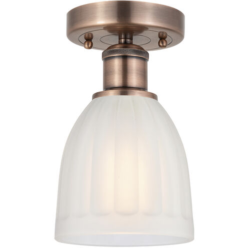 Brookfield 1 Light 5.75 inch Antique Copper Semi-Flush Mount Ceiling Light