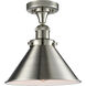 Franklin Restoration Briarcliff 1 Light 10 inch Polished Nickel Semi-Flush Mount Ceiling Light, Franklin Restoration