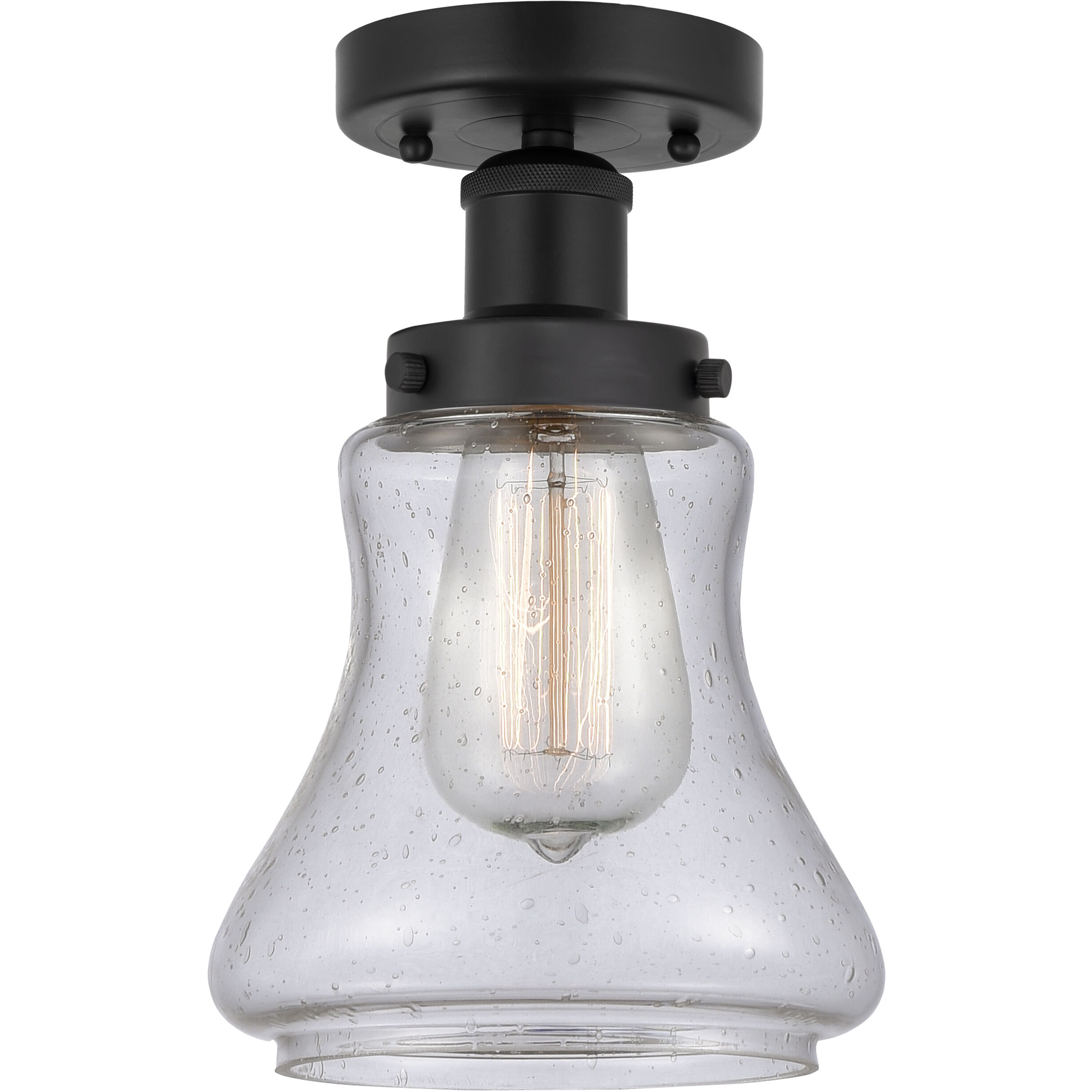 Bellmont 1 Light 6.5 inch Matte Black Semi-Flush Mount Ceiling Light