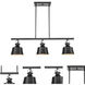 Auralume Provin 3 Light 36 inch Matte Black Island Light Ceiling Light in Incandescent