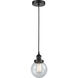 Edison Beacon LED 6 inch Matte Black Mini Pendant Ceiling Light