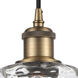 Ballston Candor 1 Light 5 inch Brushed Brass Mini Pendant Ceiling Light in Clear Waterglass, Ballston