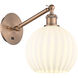 Ballston White Venetian 1 Light 8 inch Antique Copper Sconce Wall Light