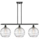 Ballston Deco Swirl 3 Light 37 inch Matte Black Island Light Ceiling Light