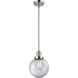 Franklin Restoration Beacon 1 Light 8 inch Polished Nickel Mini Pendant Ceiling Light in Incandescent, Clear, Franklin Restoration