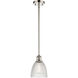 Ballston Castile LED 6 inch Polished Nickel Pendant Ceiling Light in Clear Glass, Ballston