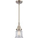 Franklin Restoration Small Canton 1 Light 7 inch Brushed Satin Nickel Mini Pendant Ceiling Light in Clear Glass