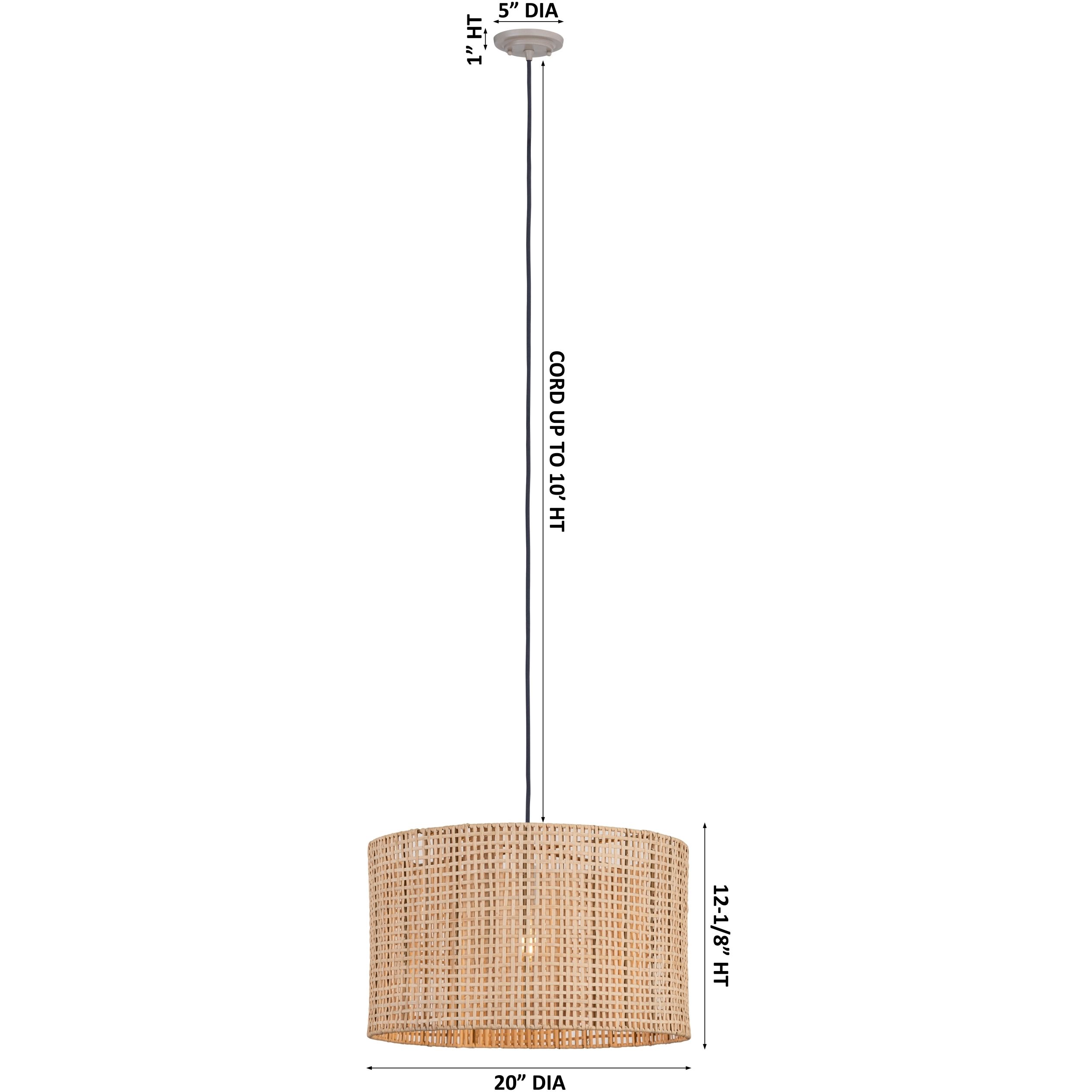 Weft 1 Light 20 inch Black Pendant Ceiling Light