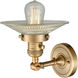 Franklin Restoration Halophane LED 9 inch Brushed Brass Sconce Wall Light, Franklin Restoration
