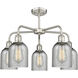 Caledonia 5 Light 23 inch Satin Nickel and Charcoal Chandelier Ceiling Light
