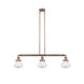 Franklin Restoration Olean LED 39 inch Antique Copper Island Light Ceiling Light in Seedy Glass, Franklin Restoration