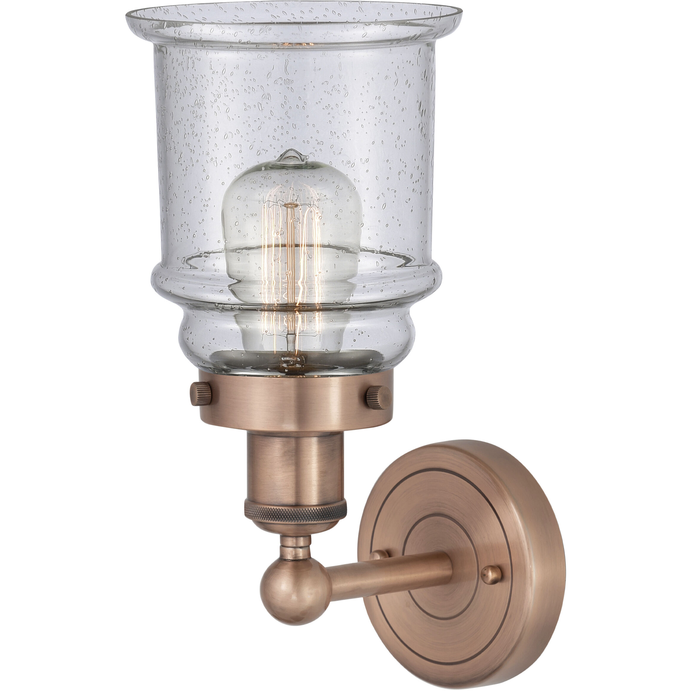 Canton Sconce Wall Light in Antique Copper, Seedy