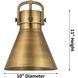 Newton Cone 3 Light 42 inch Matte Black Island Light Ceiling Light