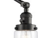 Dover 30 inch 3.50 watt Matte Black Swing Arm Wall Light, Franklin Restoration