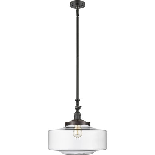 Franklin Restoration Bridgeton 1 Light 16 inch Oil Rubbed Bronze Mini Pendant Ceiling Light in Incandescent, Clear