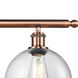 Ballston Athens 3 Light 36 inch Antique Copper Island Light Ceiling Light in Clear Glass, Ballston