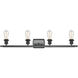 Ballston Bare Bulb LED 36 inch Matte Black Bath Vanity Light Wall Light, Ballston