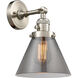 Franklin Restoration Large Cone LED 8 inch Brushed Satin Nickel Sconce Wall Light, Franklin Restoration