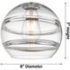Ballston Rochester 1 Light 8 inch Brushed Satin Nickel Cord Hung Mini Pendant Ceiling Light