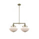 Franklin Restoration Large Oxford LED 25 inch Antique Brass Chandelier Ceiling Light, Franklin Restoration