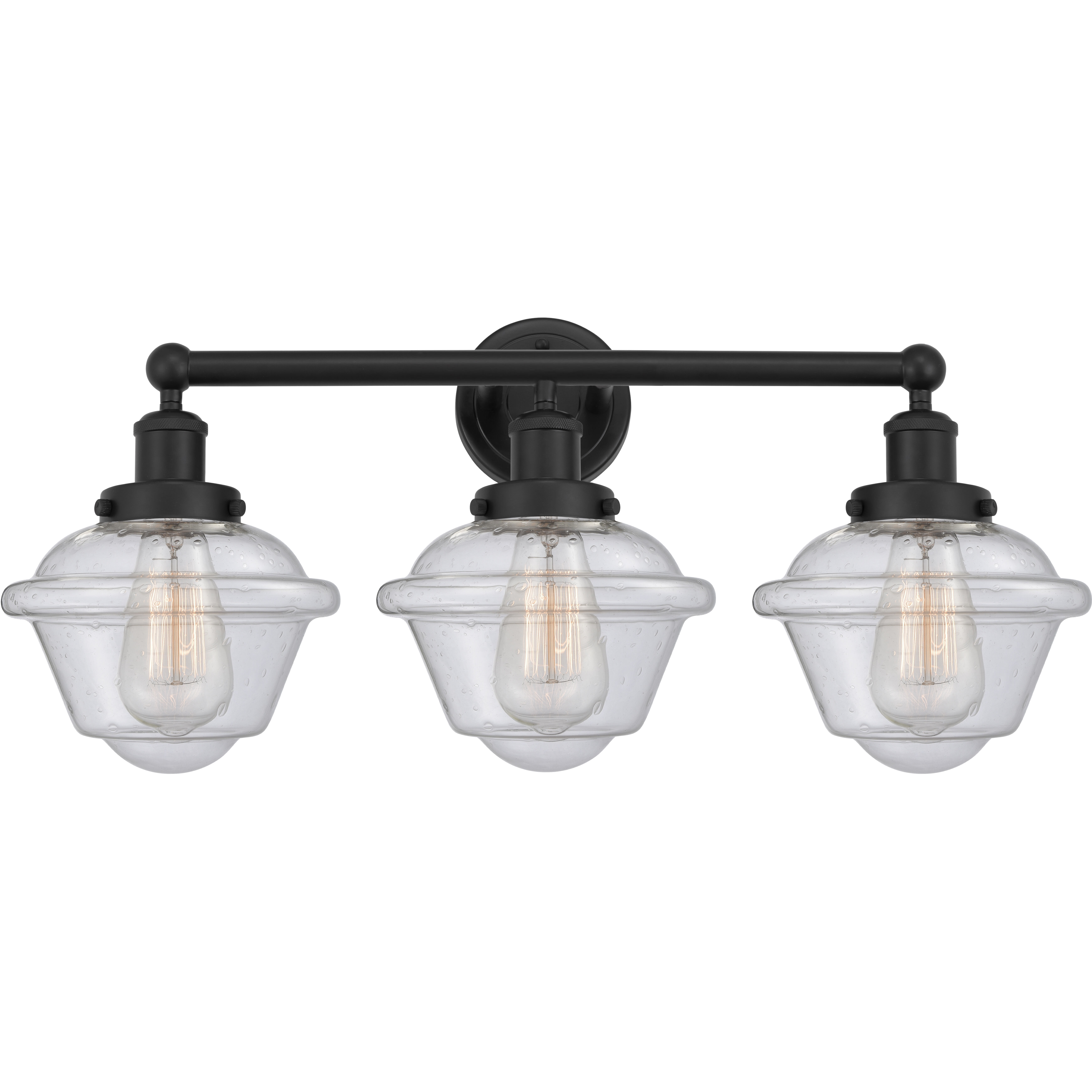 Oxford 3 Light 24.5 inch Matte Black Bath Vanity Light Wall Light