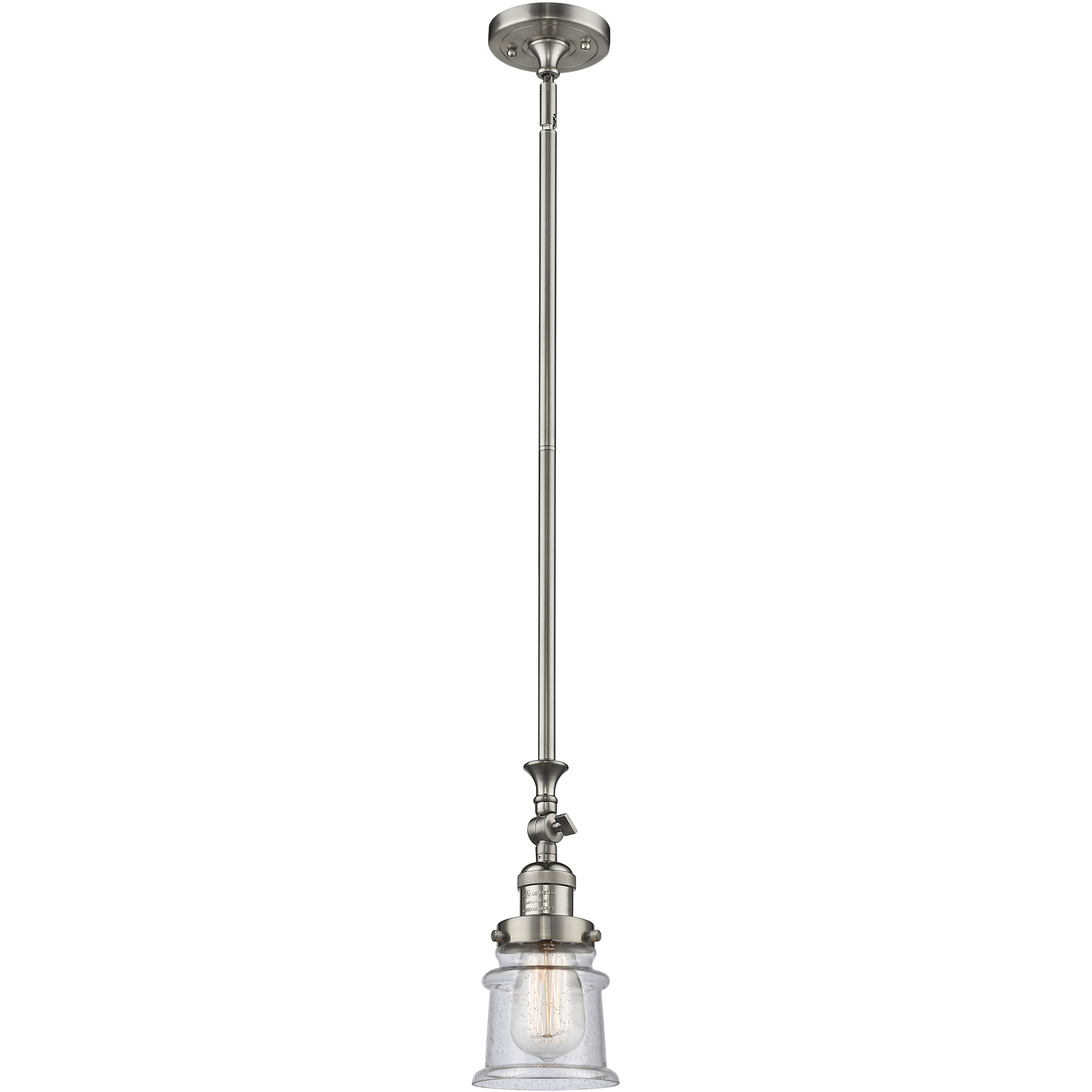Franklin Restoration Canton 1 Light 6.5 inch Brushed Satin Nickel Mini Pendant Ceiling Light in Incandescent, Seedy, Franklin Restoration
