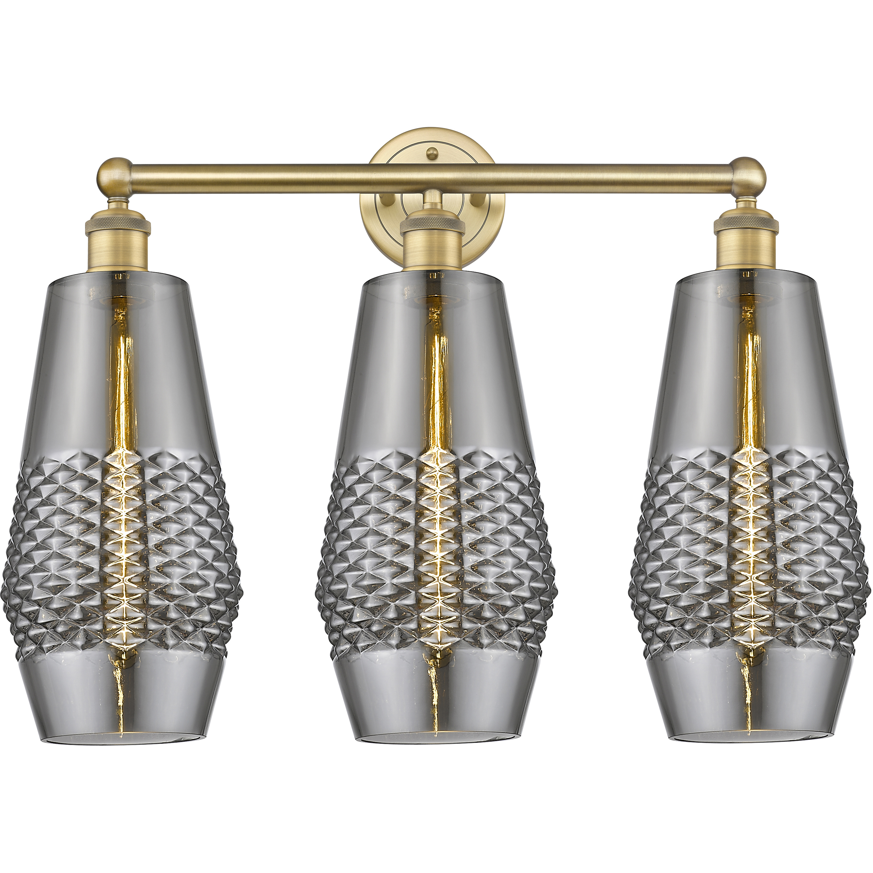 Windham 3 Light 25 inch Brushed Brass Bath Vanity Light Wall Light