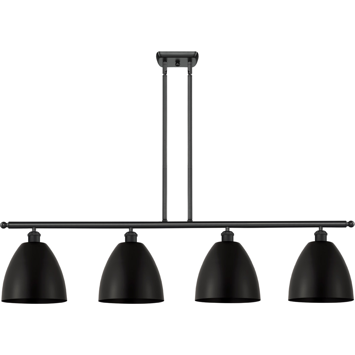 Ballston Plymouth Dome LED 48 inch White and Polished Chrome Island Light Ceiling Light in Matte Red