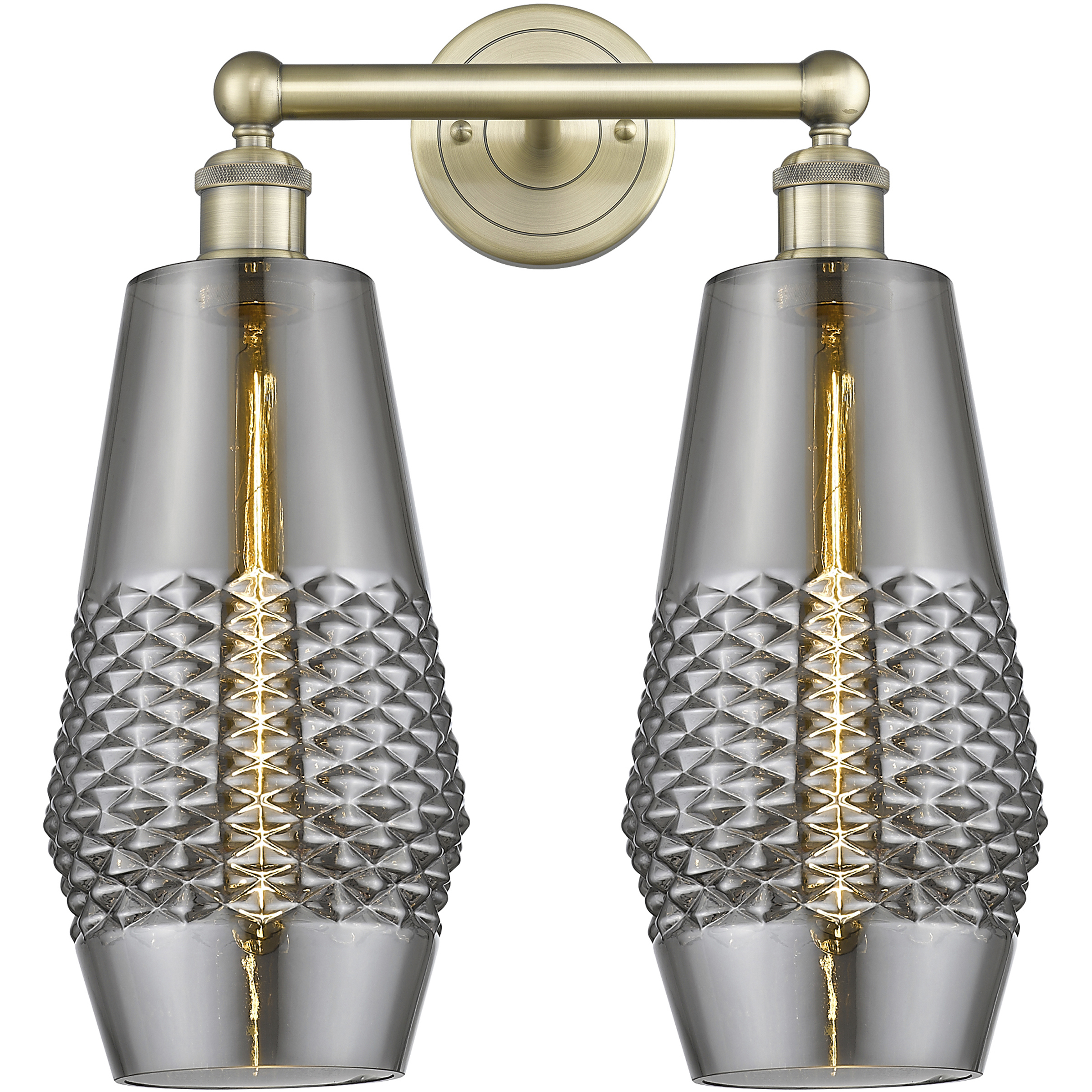 Windham 2 Light 16 inch Antique Brass Bath Vanity Light Wall Light