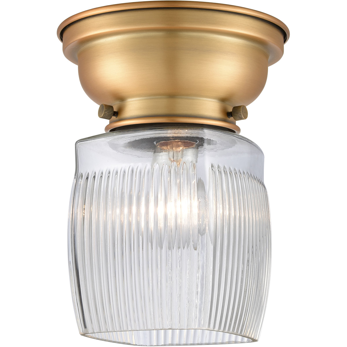Aditi Colton LED 6 inch Brushed Brass Flush Mount Ceiling Light, Aditi