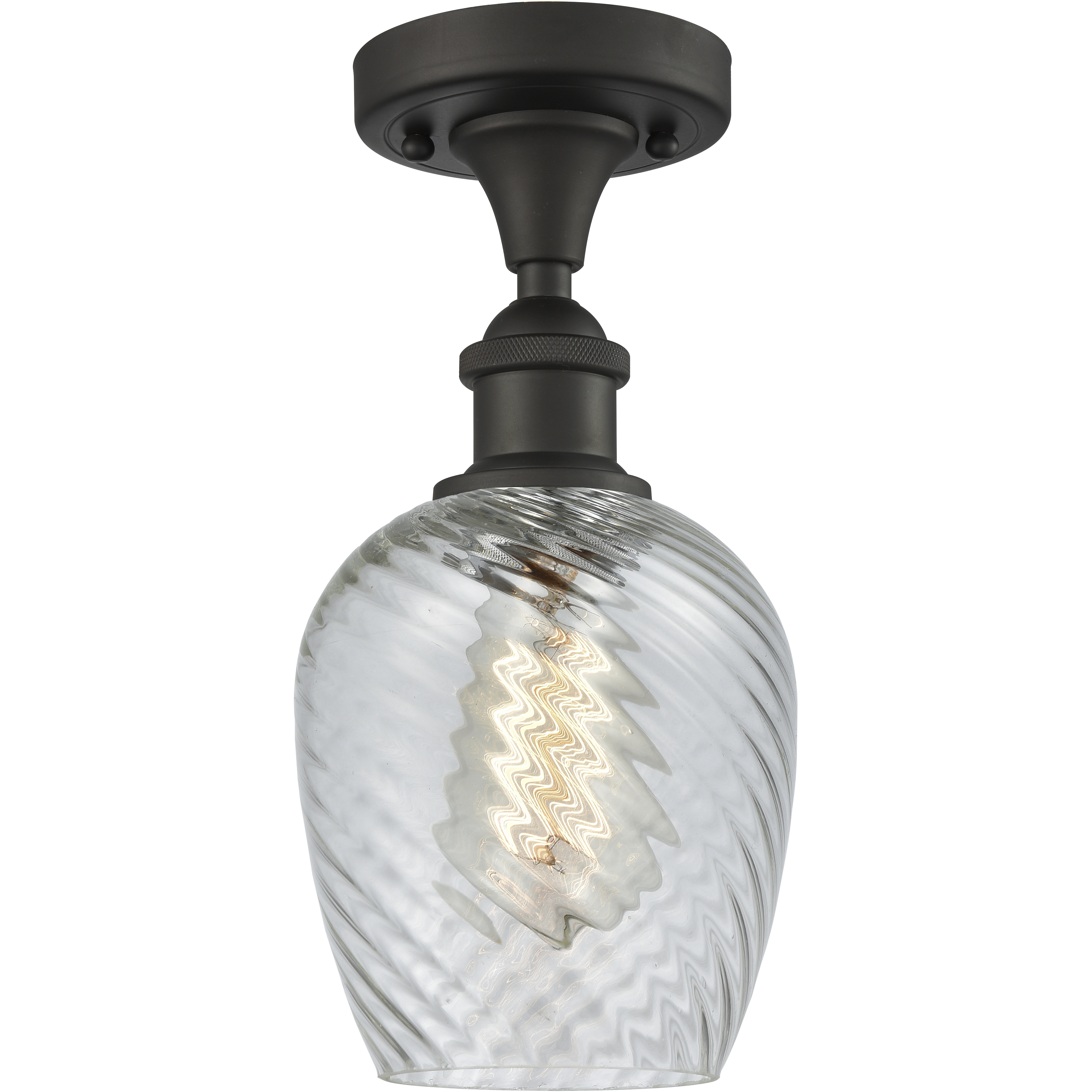 Edison Salina 1 Light 5 inch Oil Rubbed Bronze Semi-Flush Mount Ceiling Light