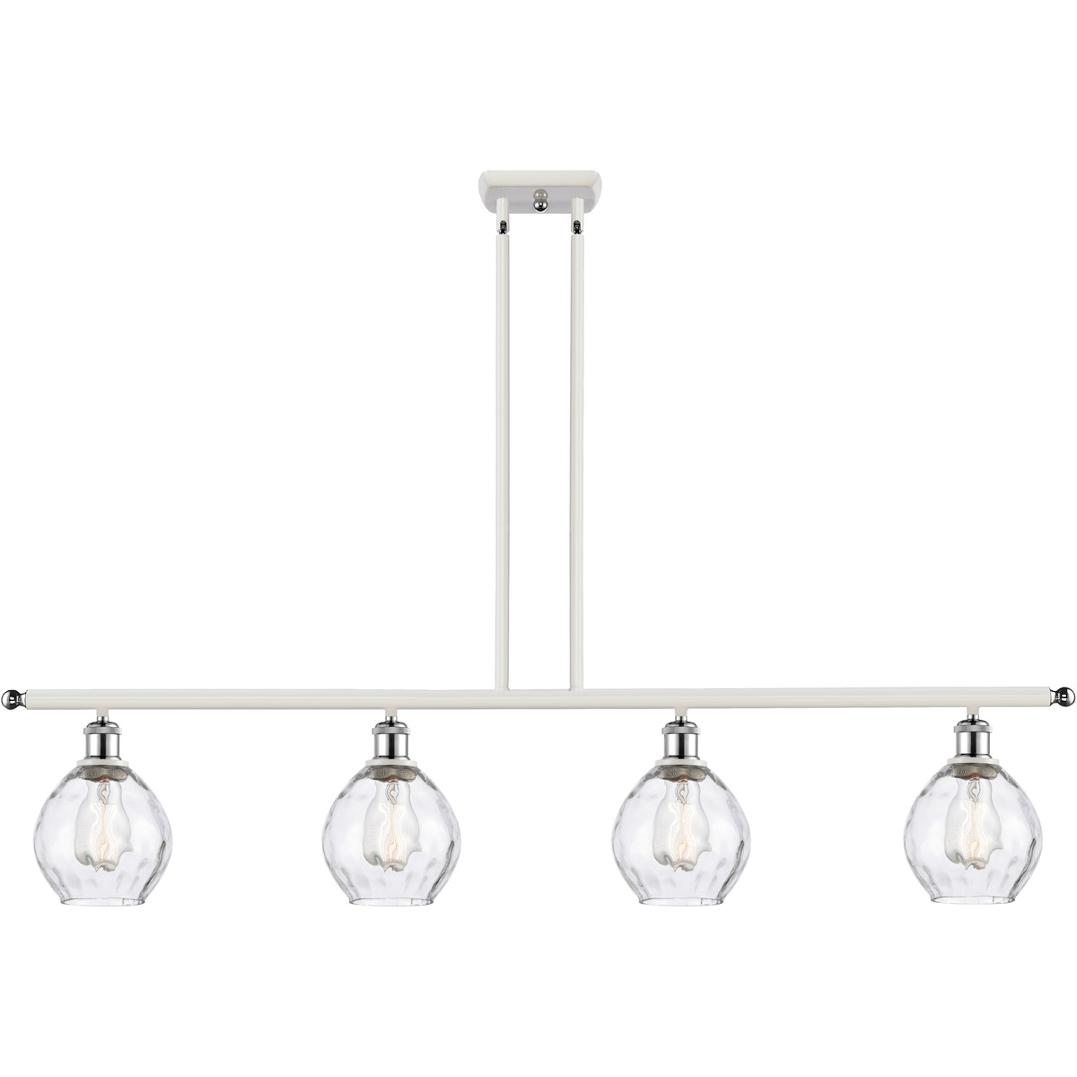 Ballston Small Waverly LED 48 inch White and Polished Chrome Island Light Ceiling Light, Ballston